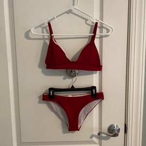 Women’s berry colored bikini set
